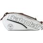 Babolat Pure Wibmbledon X6 Tennistasche 2023 weiss-grau